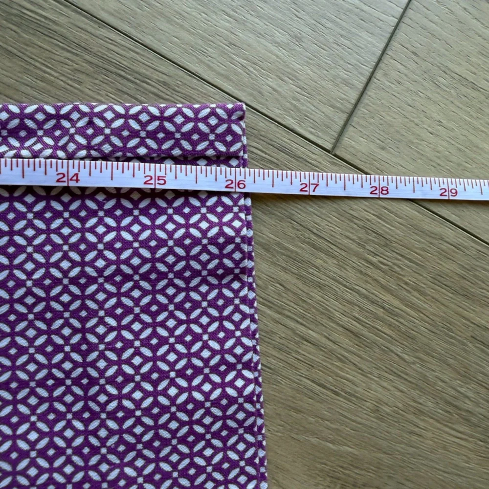 Ladies Purple Patterned Stretch Crop pants - Picture 3 of 8